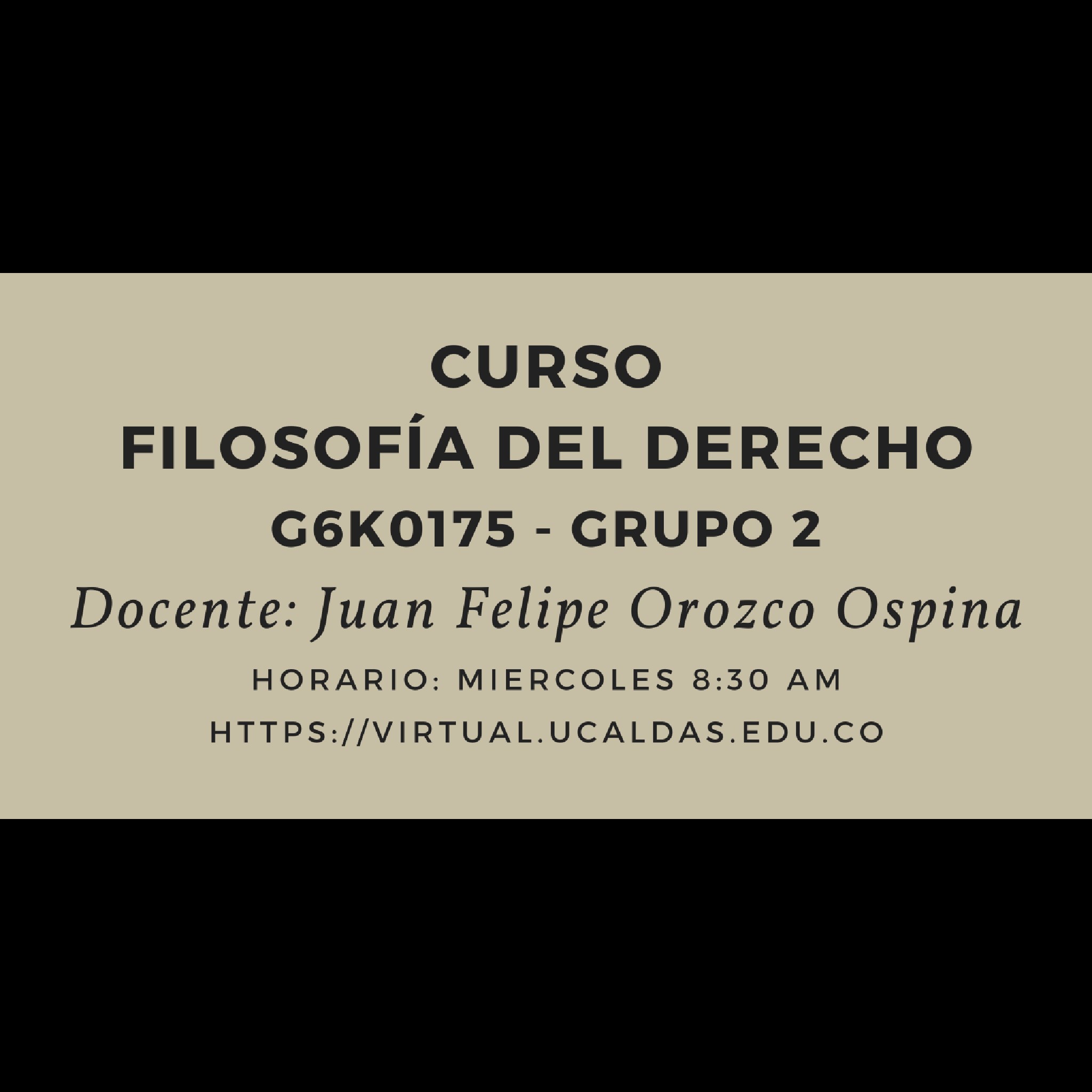 175G6K-2 Filosofía del Derecho